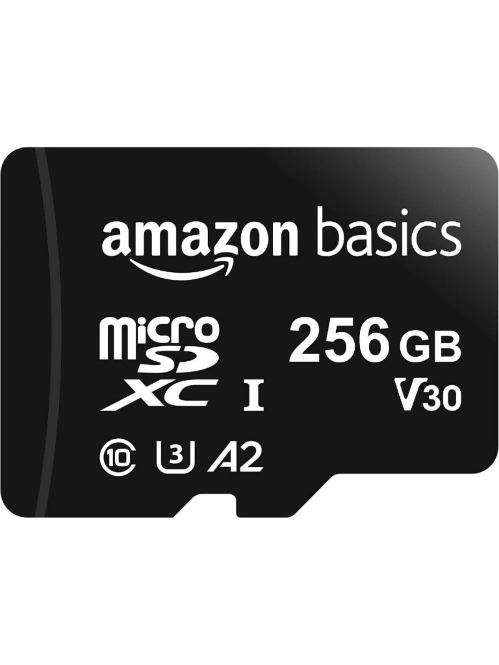 High-Speed 256GB microSDXC Card with Adapter, A2 U3, 100MB/s Read Speed, Black